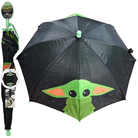 Disney Baby Yoda Mandalorian Umbrella w/Clamshell Handle Cover