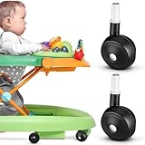 IMIKEYA 4pcs Baby Walker Wheels Replacement: Universal Replacement Wheels Walkerwheels Accessories Plastic Casters for Trend Strollers Learning to Walk Black