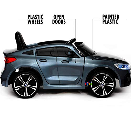 Ride On Toys With Remote Control - 12V Battery Powered Electric Car - Licensed Kids Ride On Car Mp3 Music Leather Seat Plastic Wheels Sound Buttons Lights Silver #TOP2