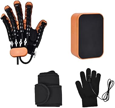 Stroke Recovery Gloves,USB Rechargeable Rehabilitation Device with Adjustable Strength,Mirror Therapy Tool for Hemiplegia,Finger Flexion Extension Training,Aids Physical Therapy at Home