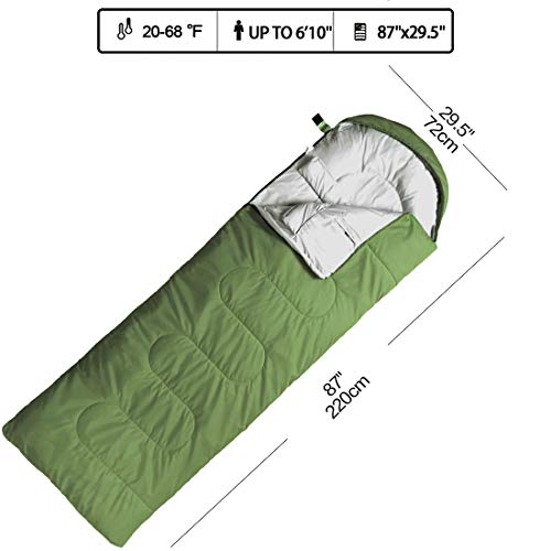 FARLAND Sleeping Bags 20℉ for Adults Teens Kids with Compression Sack Portable and Lightweight for 3-4 Season Camping, Hiking,Waterproof, Backpacking and Outdoors - Thumbnail 2