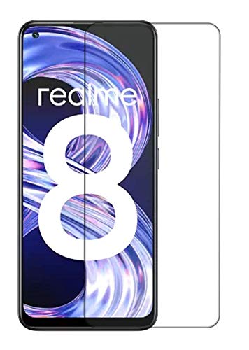 Image of Tempered Glass Screen Protector Compatible For Realme 8 Full Screen Coverage (Except Edge to Edge) and Free Complete Easy Installation kit