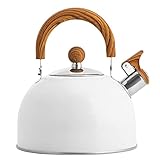 [STYLE DE VIE SAIN] - Garantissez une expérience d'ébullition sûre et saine avec cette bouilloire à sifflet. Fabriqué en acier inoxydable de qualité alimentaire, il est inodore et favorise le bon goût de vos boissons.
