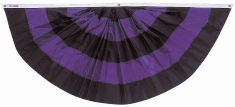 Mourning Full Fan Pleated 5 Sewn Stripe Indoor Outdoor Nylon Canvas Heading Grommets 3 X 6