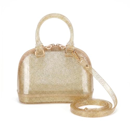 Image of Jelly Crossbody Purse Shoulder Bag, Candy Color Tote Satchel Top-Handle Handbags for Women