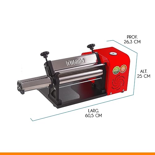 Cilindro Elétrico Laminador de Massa D'Nonna Cortador de Talharim Compacto Aço Inox Bivolt - Hidro