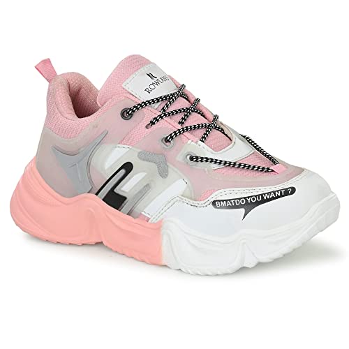 Image of ROWLANS Women's Synthetic Leather Comfortable /Running Lace-Ups Sports Shoes