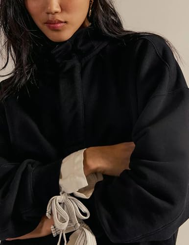Oversized Sweatshirt for Women Henley Neck Pullover Tops - image 6