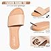 FITORY Women's Slide Sandals Fashion Round Toe With Classic Single Strap Slippers for Summer Size 8 Camel