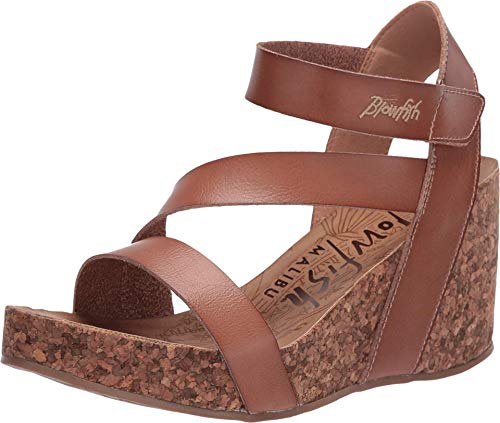 Blowfish Malibu Women's Hapuku Wedge Sandal, Scotch Dyecut, 9M