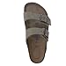 Birkenstock Arizona Soft Footbed Unisex Suede Sandal, Taupe Suede, 7-7.5 Women/5-5.5 Men