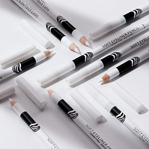 Meicoly 12 Packs White Eyeliner Pencil Smooth Waterproof Long Lasting Highlight Silkworm Eye Liner Pen Brighten Eyebrow Makeup #TOP7