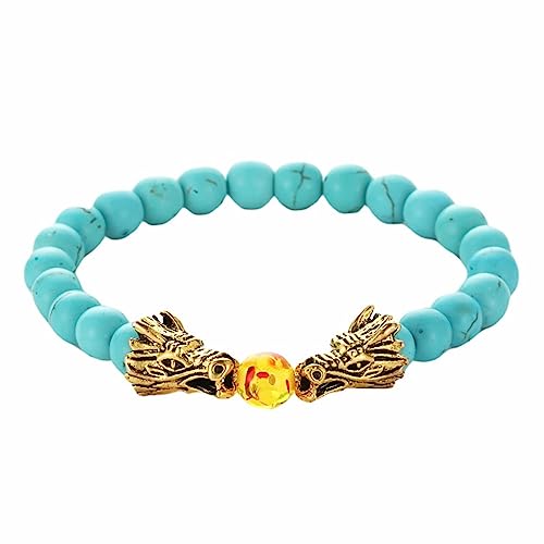 Bracelet pierre naturelle 8 mm : fini les bijoux fragiles avec ce dragon