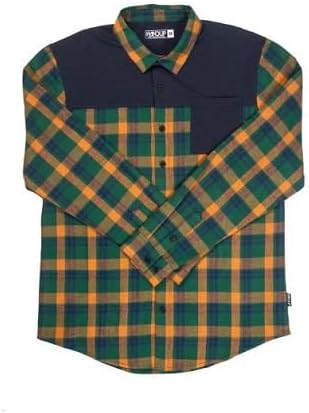 Handup FlexTop Flannel Shirt - Sweat Wicking - Adjustable Two-Button Wrist Cuffs - Front Pocket
