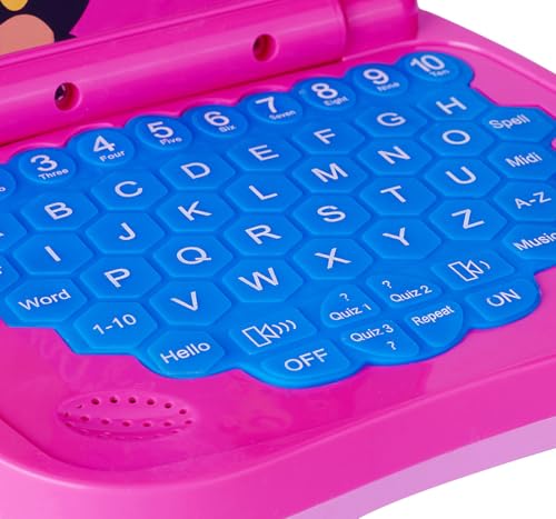 Image of Princess Educational Laptop for Kids - Interactive ABC & 123 Learning Toy for Girls 3+ Years, Sound & Music Modes, Portable Screen-Free Educational Game, Pink Disney Princess Theme Gift