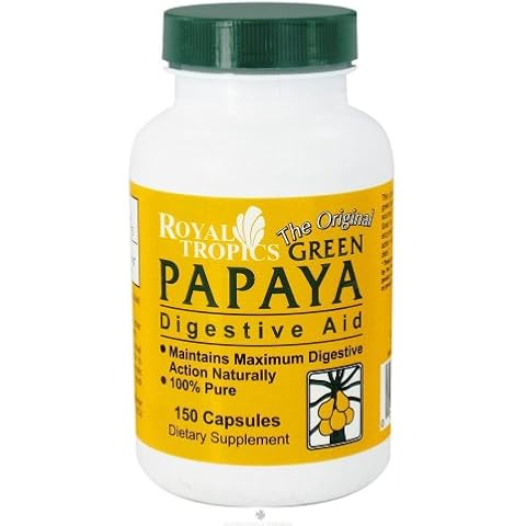 Royal Tropics Green Papaya Digestive Aid, 150 Capsules (Pack of 2) Cover