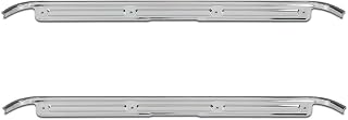 Stainless Door Sill Plates Pair Compatible with Chevy C10 GMC Truck Chrome 1967-1972