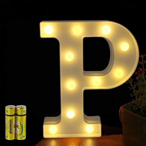 HONPHIER® Letter Lights Decorative LED Alphabet Lights Marquee Decoration Light Up Sign Night Light Battery Operated for Birthday Party Wedding Receptions Holiday Bar Home Bedroom Bath Bar Decor (S)