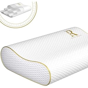 Royal Therapy Memory Foam Pillow, Queen Pillow Neck Pain Relief, Contour Pillow, Pillow for Neck and Shoulder Pain, Neck Pain Pillow, Side Sleeper Pillow, Cervical Neck Pillow, Neck Pillow Sleeping