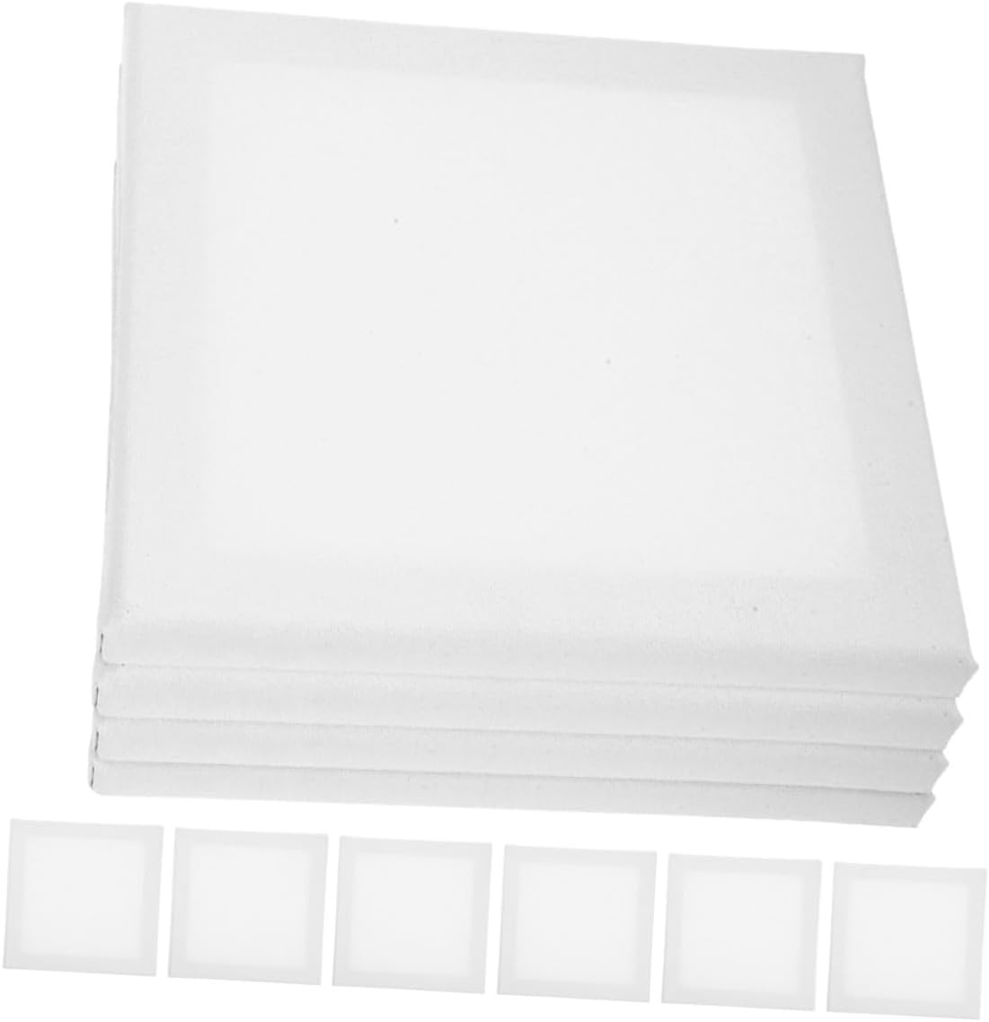 36pcs White Cotton Canvas Panels Set for Painting, Square Oil Painting Boards Linen Frame, Blank Canvas and Students’ DIY Art Projects