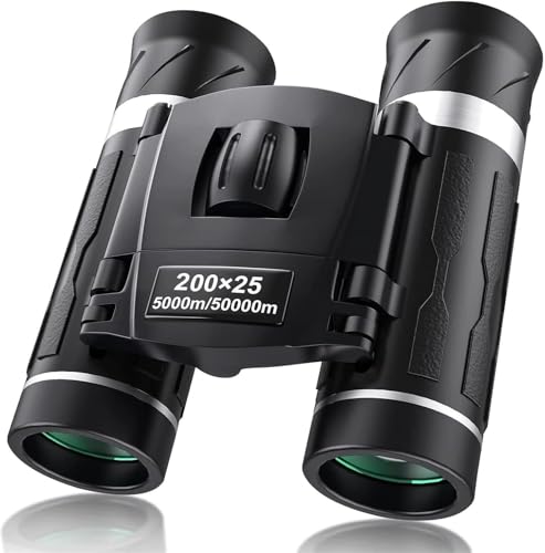 200x25 Compact Binoculars - Hd Pocket Telescope for Stargazing, Camping