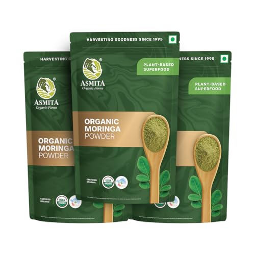 Image of Moringa Powder 100g | 100% Pure Drumstick Leaf Powder | Natural Multivitamin Superfood | Rich in Nutrients & Antioxidants | Immunity Booster & Detox | Pack of 3