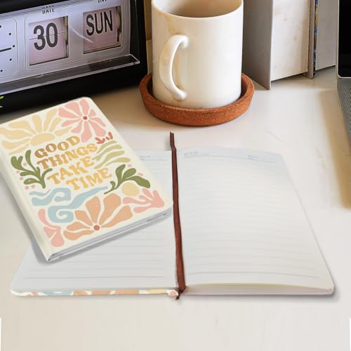 Carnet de notes A5 rigide de qualité supérieure avec motif floral - 5