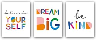 Watercolor Words Inspirational Quote Modern Minimalist Typography Art Print Set of 3 (8”X10”)