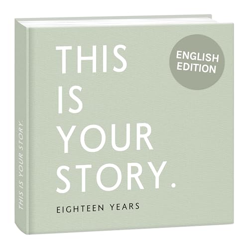 mintkind Baby Memory Journal – 18-Year Milestone Keepsake Book in Sage Green Linen, Baby Gift Photo Album with Thick Paper and Easy Yearly Entrie