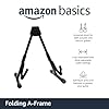 Amazon Basics Adjustable Guitar Folding A-Shape Frame Stand for Acoustic and Electric Guitars with Non-Slip Rubber and Soft Foam Arms, Fully Assembled, Black #1