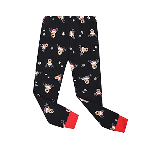 Benaive Boys Christmas Pajamas Kids Xmas Holiday Pjs 100% Cotton, 2-Piece Boys Sleepwear Long Sleeves Set Size 7 - image 4