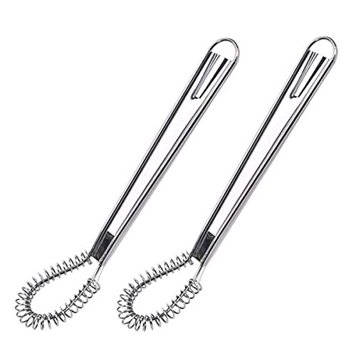 PFativant - Escoba en espiral de acero inoxidable de 20 cm, para huevos, leche y batidor, apto para lavavajillas Cover