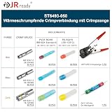 JRready ST6493-050 zestaw zacisków termokurczliwych ze szczypcami zaciskowymi ACT-232 (M22520/37-1) G411 Go-No Go Gauge 12# 16# 20# Butt Splice łącznik łącznie z wężami termokurczliwymi PVDF/PE