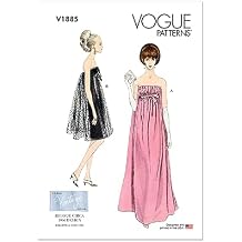 Vogue Misses Special Occasion Strapless Dress Sewing Pattern Kit, Design Code V1885, Sizes 6-8-10-12-14
