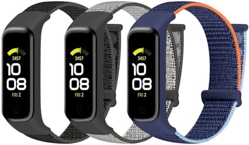 TumpCez Solo Loop Nylon Straps Only Compatible with Samsung Galaxy Fit 2 Strap for Women Men, Adjustable Lightweight Breathable Comfortable Sports Replacement Wristband for Samsung Galaxy Fit2 SM-R220