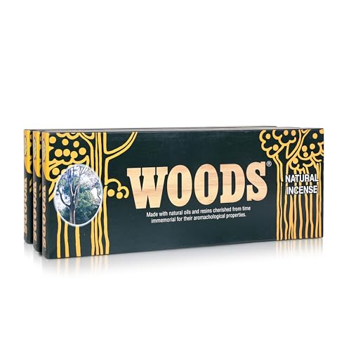 Image of Cycle Pure Woods Natural Incense Sticks, 9 Inch, Pack of 3 (70g Agarbatti Per Pack) | Lasts Upto 60 Mins per Stick | Woody, Sandal, Resin, Cedar, Masala, Amber, Natural Fragrance for Puja, Meditation