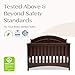 Delta Children Perry 6-in-1 Convertible Crib - Greenguard Gold Certified, Walnut Espresso