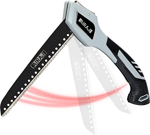 Folding Pruning Saw - 7 Inch Triple Cut Blade, Non-Slip Grip, Locking, For Camping & Garden (Orange) - View #8