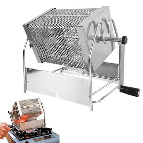 Hand Coffee Bean Roaster Stainless Steel Commercial Coffee Bean Roaster Hand Stainless Steel Coffee Beans Roaster Machine Hand Coffee Roaster for Manual Coffee Bean Roaster