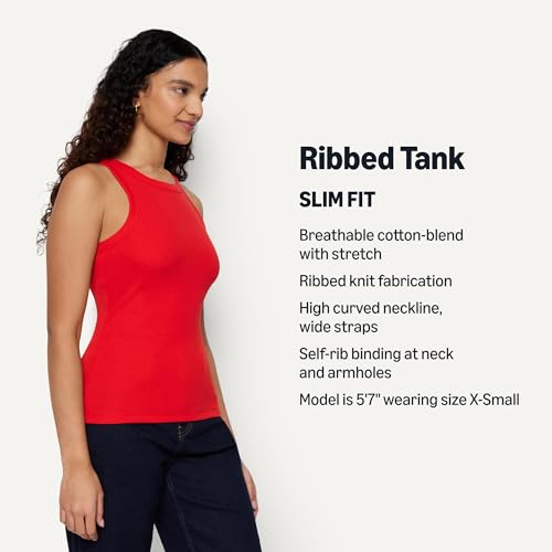 Image of Amazon Essentials Women's Slim-Fit Ribbed Tank Top