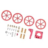 [Ensemble de pièces de mise à niveau] Le kit d'extrudeuse est livré avec des écrous de nivellement d'imprimante en aluminium et des ressorts d'imprimante jaunes, ce qui facilite le réglage du lit chaud et aide la plate-forme à rester plus stable après des impressions répétées.