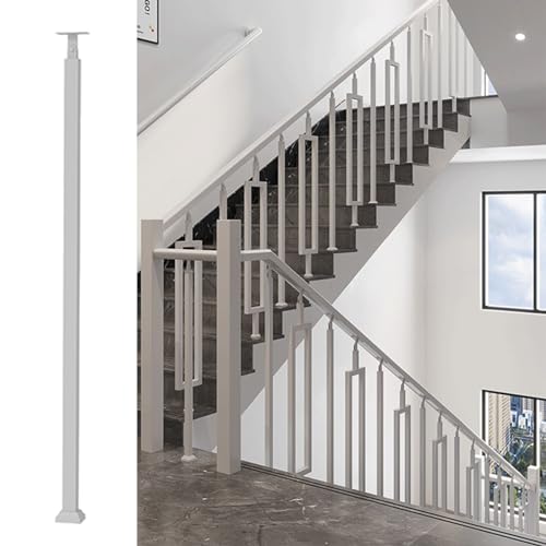 Poteaux de garde-corps d'escalier à faire soi-même en métal rectangulaire