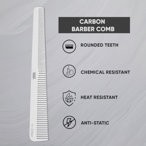 VEGA PROFESSIONAL Barber Comb 8g White - Image 3