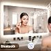 STARLEAD Bluetooth Badspiegel-mit-Beleuchtung 140x80cm, Badezimmerspiegel mit Entfoggen, Dimmbar, 3 Lichtfarben, Speicherfunktion, IP44 Hartglas Großer Spiegel-Bad, Horizontal/Vertikal