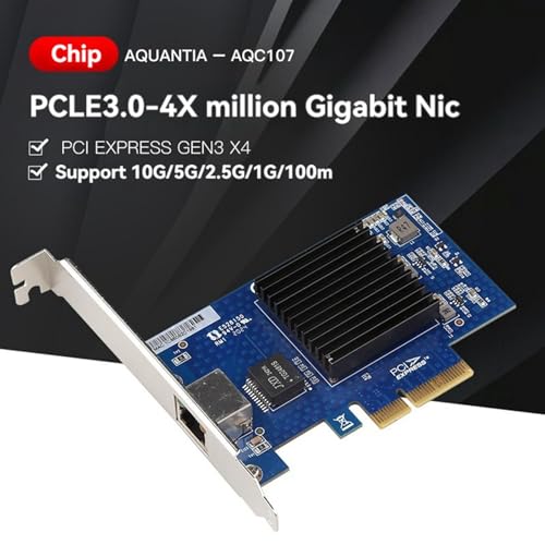 Tarjeta de red PCIE 10G AQC107 dual pack para servidores Linux y Windows 4