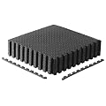 CAP Barbell 1/2-Inch Interlocking EVA Foam Exercise Puzzle Mats - 2 Pack | 24" x 24" x 1/2" | Diamond Pattern - Black
