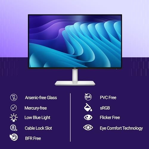 Image of Dell S2725DC 27 inch /68.58cm QHD Monitor, 144Hz, IPS Panel, 1ms Response, Contrast 1500:1, Dual Speakers 6W, HDMI, DP Port, 2xUSB Type-C, 2xUSB Type-A, Warranty 3 Years, TUV Rheinland 4-Star Eye Comfort