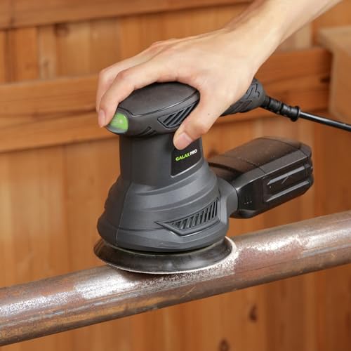 Galax PRO 2.5A Rotary Orbital Sander, 300W Electric Orbital Sander with 6 Various Speeds 6000-13000RPM,4.9-Inch with 20PCS Sandpapers,1 Dust Canister, Fit for Woodworking, Sanding, Polishing by GALAX PRO - Image 8