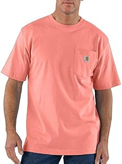 Carhartt Men's Workwear Pocket Short Sleeve T-Shirt, Coral Haze, X-Large