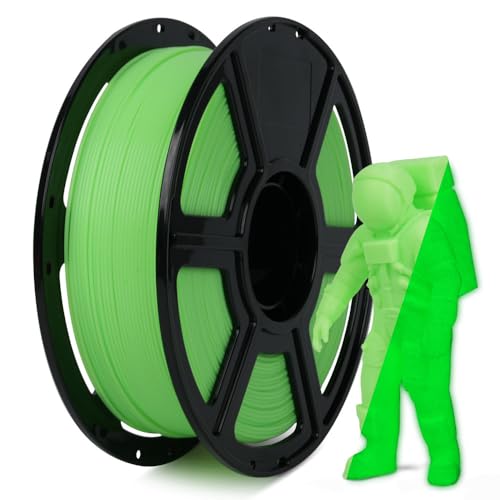 FLASHFORGE Glow in The Dark Rapid PLA Filament 1.75mm, High Flow Speedy 3D Printer Filament Luminous Green, Max 500mm/s High-Speed Printing, High Brightness and Long-Lasting Glowing Effect